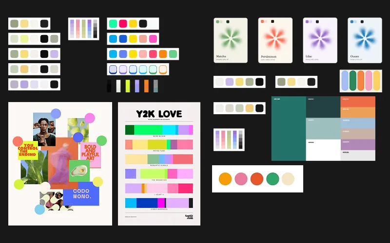 The 22 palette candidates